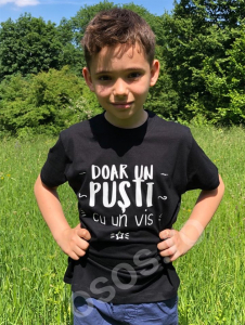 Tricouri personalizate copii - Tricou copii - Doar un puşti cu un vis