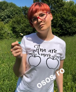 Tricouri personalizate damă - Tricou dama - Ana are mere