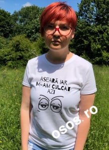 Tricouri personalizate - Tricou dama - Aseara iar m-am culcat azi