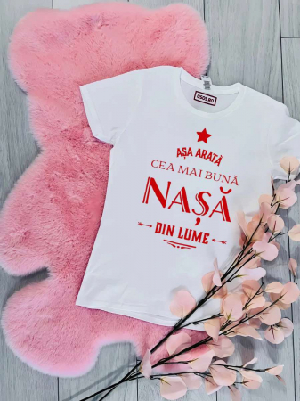Mărţişor - Tricou damă personalizat - Aşa arată cea mai bună nasă din lume