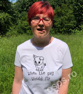 Tricouri personalizate damă - Tricou damă - When the pig would fly