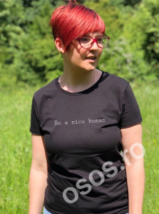 Tricouri motivationale - Tricou damă personalizat - Be a nice human