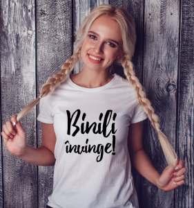 Tricouri motivationale - Tricou damă personalizat - Binili învinge