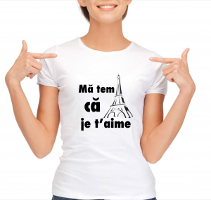 Tricouri de agatat - Tricou damă personalizat - Mă tem că je t'aime