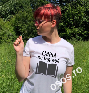 Tricouri personalizate - Tricou damă personalizat - Cititul nu îngraşă