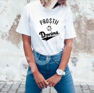 Tricouri personalizate - Tricou damă - Proştii mă deprimă
