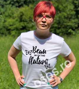 Tricouri personalizate damă - Tricou damă - Beau să-mi înec fluturii