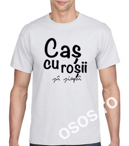 Tricouri personalizate bărbaţi - Tricou personalizat bărbătesc - Caş cu roşii