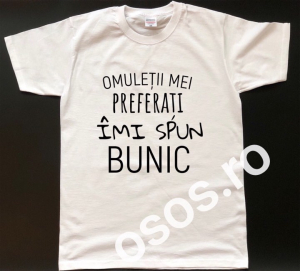 Tricouri familiste - Tricou personalizat bărbătesc - Omuleţii mei preferaţi îmi spun bunic