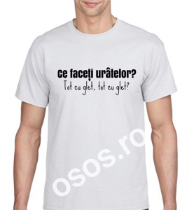 Tricouri rele - Tricou personalizat bărbătesc - Ce faceţi urâtelor? Tot cu glet?