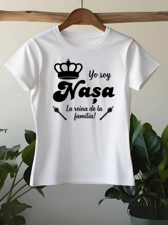Căsătorie - TRICOU PERSONALIZAT DAMA - Yo soy Nasa la reina de la familia