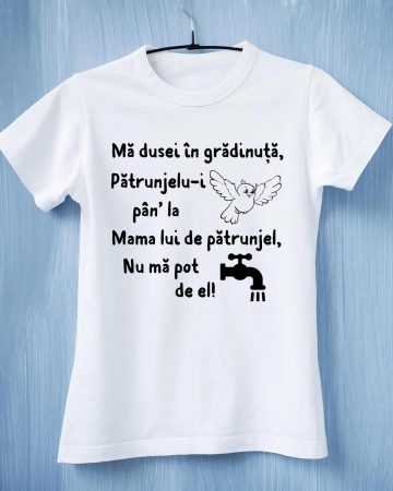 Tricouri de vacanta - TRICOU PERSONALIZAT DAMA - Ma dusei in gradinuta