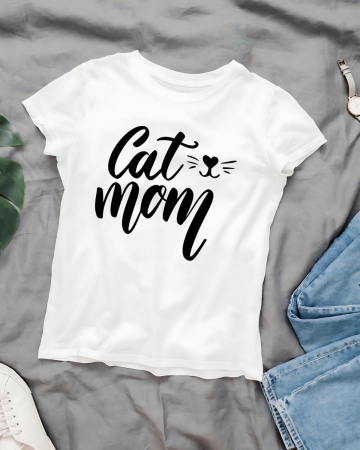 Tricouri cu pisici - TRICOU PERSONALIZAT DAMA CU PISICI - But first, cats