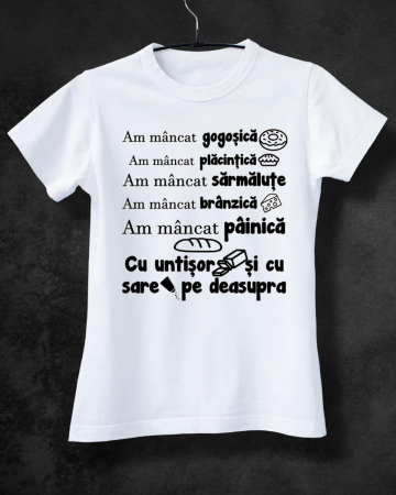 Tricouri amuzante - TRICOU PERSONALIZAT DAMA - Am mancat gogosica