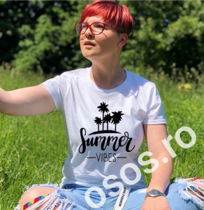 Tricouri de vacanta - Tricou personalizat damă - Summer vibes