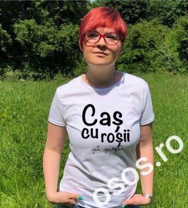 Tricouri personalizate - Tricou personalizat damă - Caş cu roşii