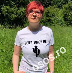 Tricouri rele - Tricou personalizat damă - Don't touch me