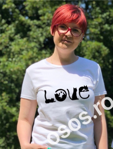 Tricouri cu pisici - Tricou personalizat damă - Love cats