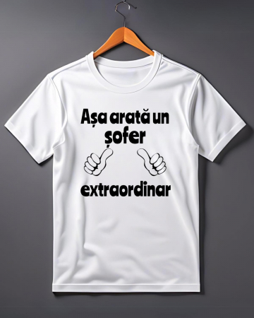 Tricouri care merg la munca - TRICOU PERSONALIZAT PENTRU SOFERI - Asa arata un sofer extraordinar