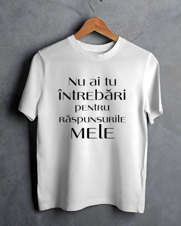 Tricouri personalizate bărbaţi - TRICOU PERSONALIZAT PENTRU BARBATI - Nu ai tu intrebari pentru raspunsurile mele