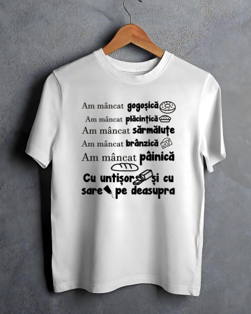 Tricouri personalizate bărbaţi - TRICOU PERSONALIZAT PENTRU BARBATI - Am mancat gogosica