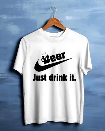Tricouri personalizate bărbaţi - TRICOU PERSONALIZAT PENTRU BARBATI - Just drink it