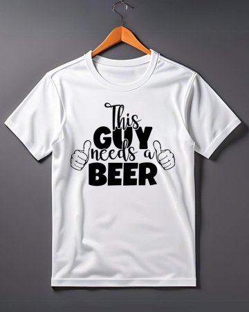 Tricouri de vacanta - TRICOU PERSONALIZAT PENTRU BARBATI - This guy needs a beer