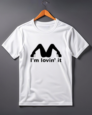 Tricouri de agatat - TRICOU PERSONALIZAT PENTRU BARBATI - I'm lovin' it