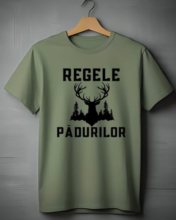 Tricouri personalizate bărbaţi - TRICOU PERSONALIZAT PENTRU VANATORI - Regele Padurilor