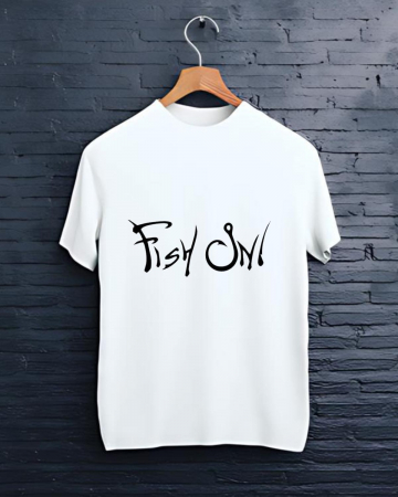 Tricouri personalizate bărbaţi - TRICOU PERSONALIZAT PENTRU PESCARI- Fish on!