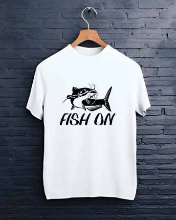 Tricouri personalizate bărbaţi - TRICOU PERSONALIZAT PENTRU PESCARI - Fish on
