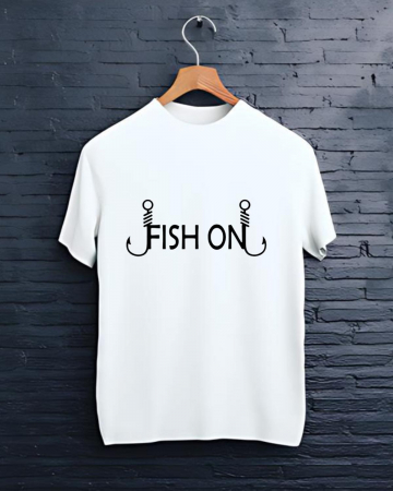Tricouri personalizate bărbaţi - TRICOU PERSONALIZAT PENTRU PESCARI - Fish on.