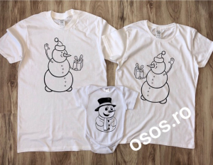 Tricouri personalizate familie - Tricouri Familie - Snowman
