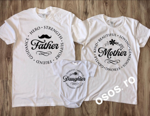 Tricouri Familie - Mother Father Daughter [0]