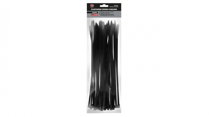 Coliere de fixare din plastic - negre, set 100 buc. [6]