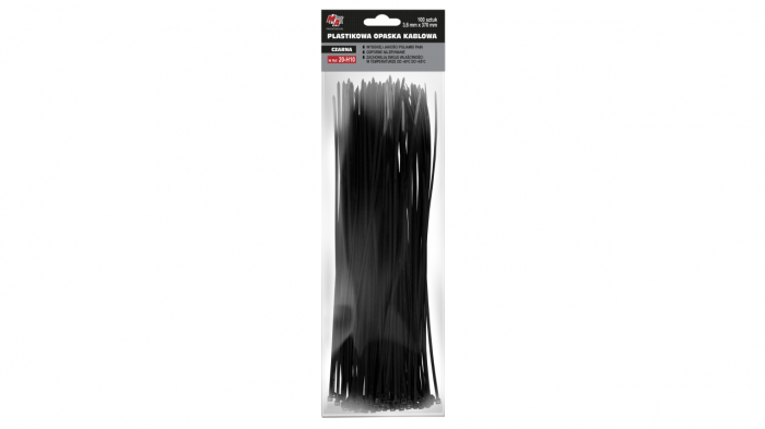 Coliere de fixare din plastic - negre, set 100 buc. [4]
