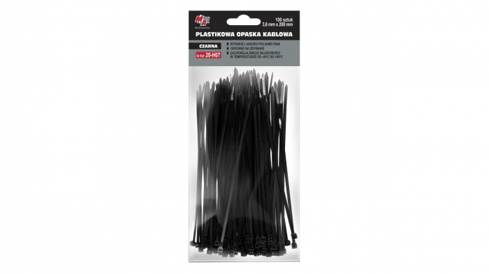 Coliere de fixare din plastic - negre, set 100 buc. [3]