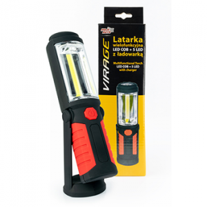 Accesorii auto - Lanterna multifunctionala LED COB + 5 LED-uri cu incarcator