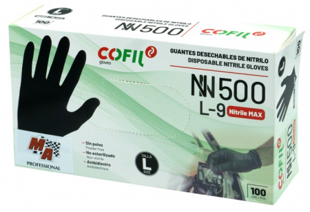 Mentenanta si reparatii - Disposable nitrile gloves black - Mănuși de unică folosință din nitril negre, pachet 100 buc