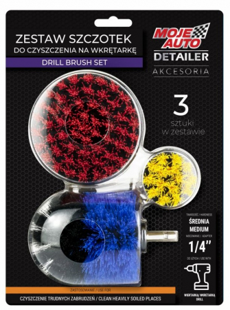 Alte accesorii - Set de 3 perii pentru a curăța tapițeria, covoarele și mochetele, folosita cu masina de insurubat