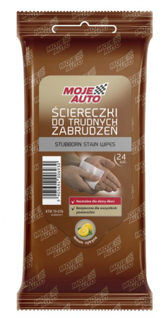 Curatare maini - Stubborn stain wipes – Șervețele curatare maini - lamaie, pachet 24 buc