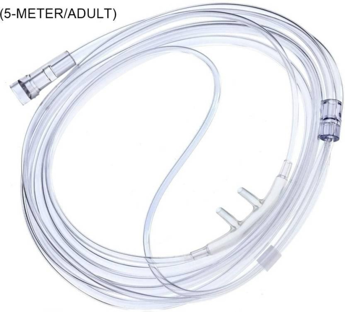 Canulă nazală SOFT pentru oxigen, Adult, 5 m, 6 LPM, transparentă, narine drepte – HUM AEROpart [2]