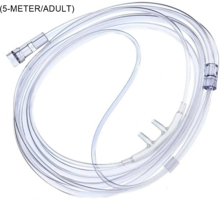 Canulă nazală SOFT pentru oxigen, Adult, 5 m, 6 LPM, transparentă, narine drepte – HUM AEROpart [1]
