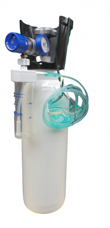 Set/kit complet oxigenoterapie 10 litri otel (butelie 10L + reductor + vas umidificator + masca) [0]