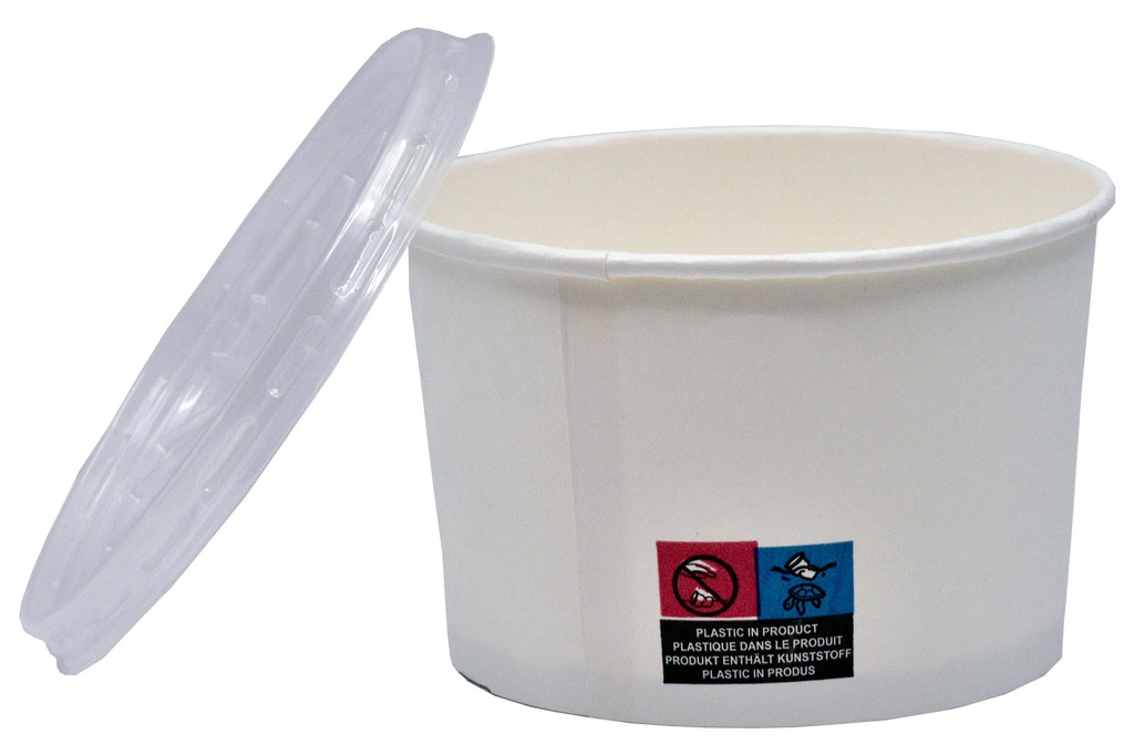 Bol supa carton + capac pp, alb, 16 OZ (473 CC) 25 Buc/Set [1]