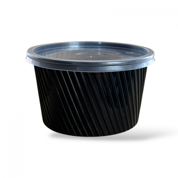 boluri supa negre cu capac 500 ml – ambalaje alimentare PP rezistente la microunde [1]