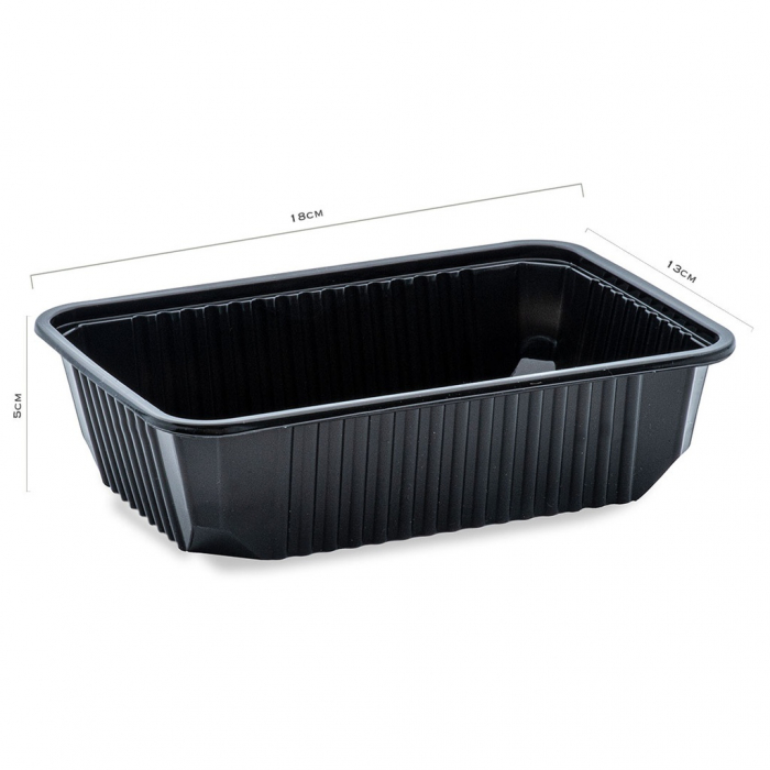 CASEROLA NEAGRA PP MICROUNDE 1000 CC 50 BUC/SET [1]