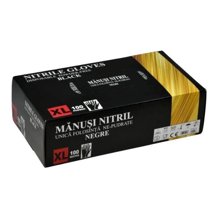 Manusi Negre Nitril Nepudrate XL 100 buc [1]
