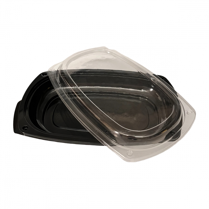 Platouri negre cu capac transparent 29 cm [2]