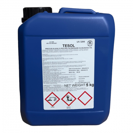 Detergenti / Solutii Profesionale unitati de productie - Degresant Dezinfectant Tesol, Avizat M.S, 5kg